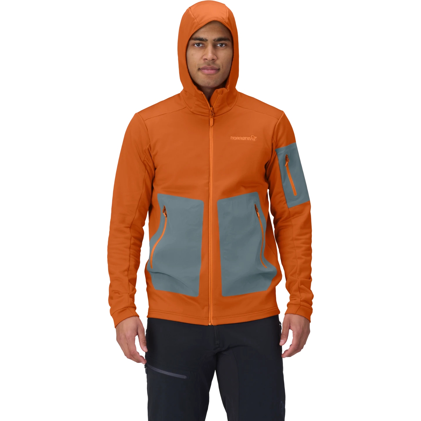 Picture of Norrona falketind warm2 stretch Hood Jacket Men - Gold Flame