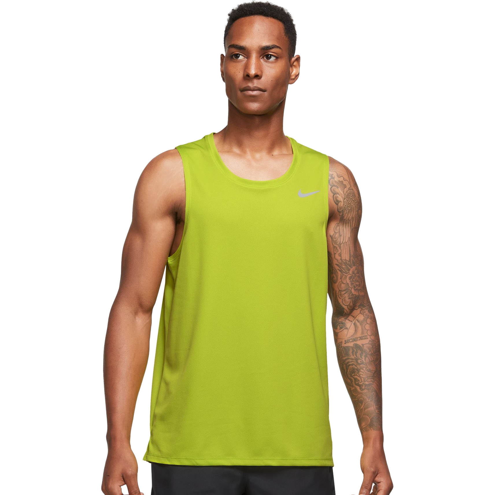 Nike Dri-FIT Miler Running Tank Top Men - bright cactus/reflective ...