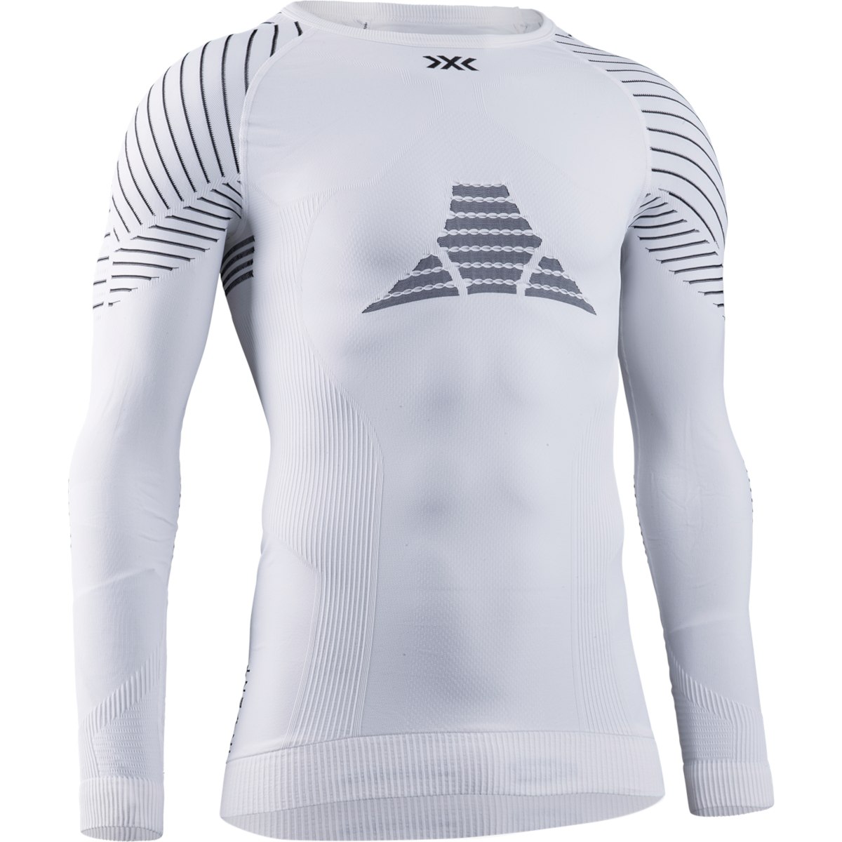 Image of X-Bionic Invent 4.0 Shirt Round Neck Long Sleeves Shirt for Men - white/black