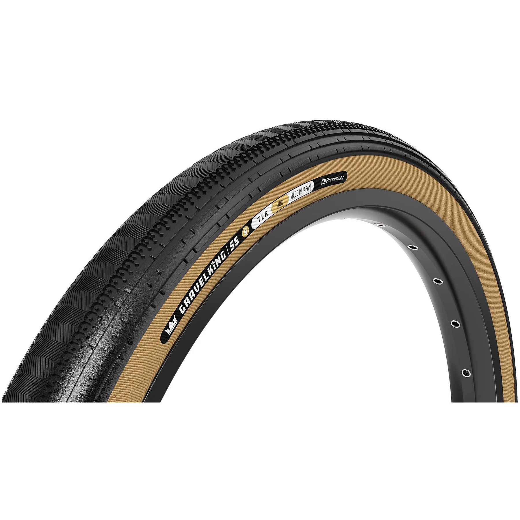 Panaracer Gravelking SS R Folding Tire Semi Slick R Line TLR 35 622 black skinwall