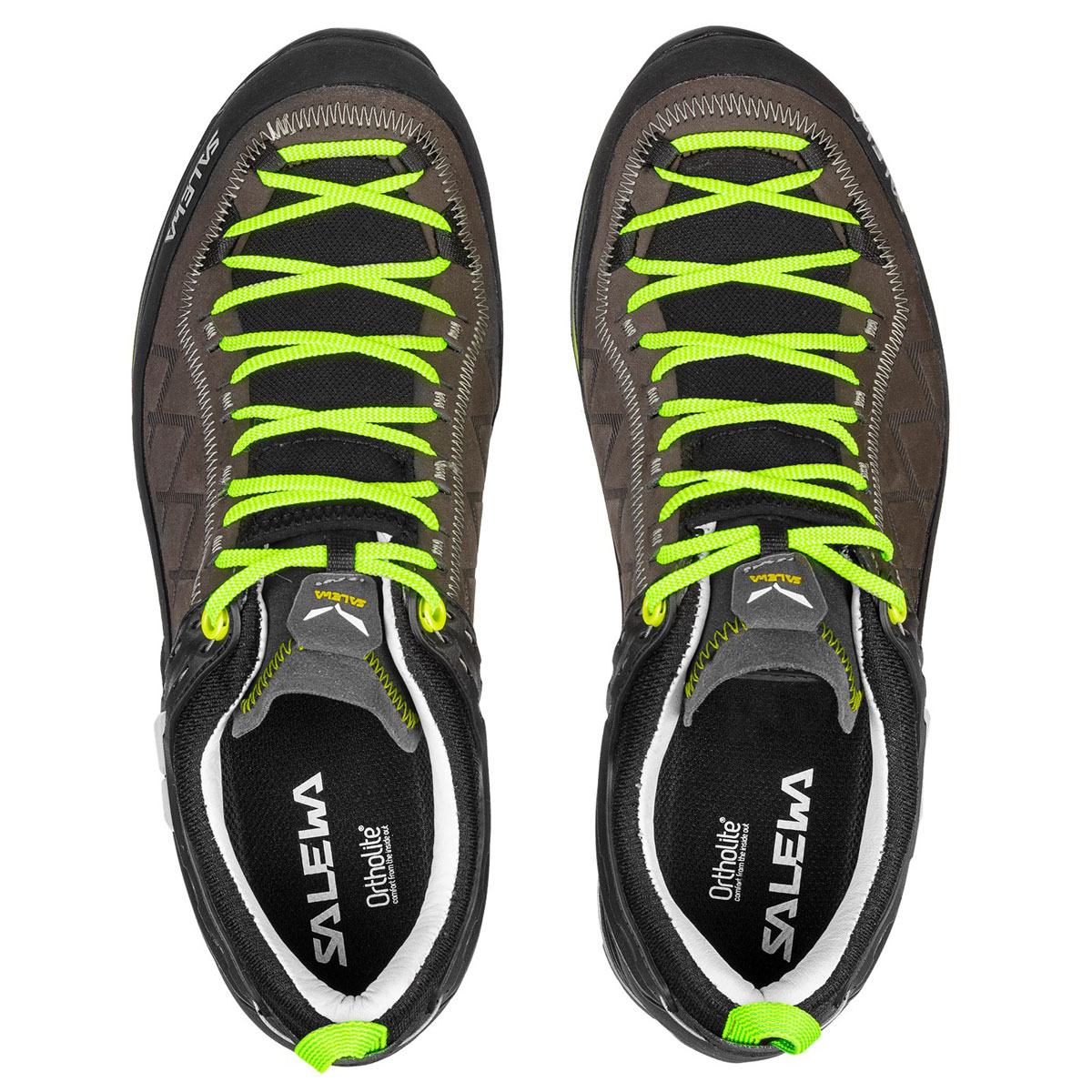 Salewa Mountain Trainer Hiking Shoes Men smoked/fluo green