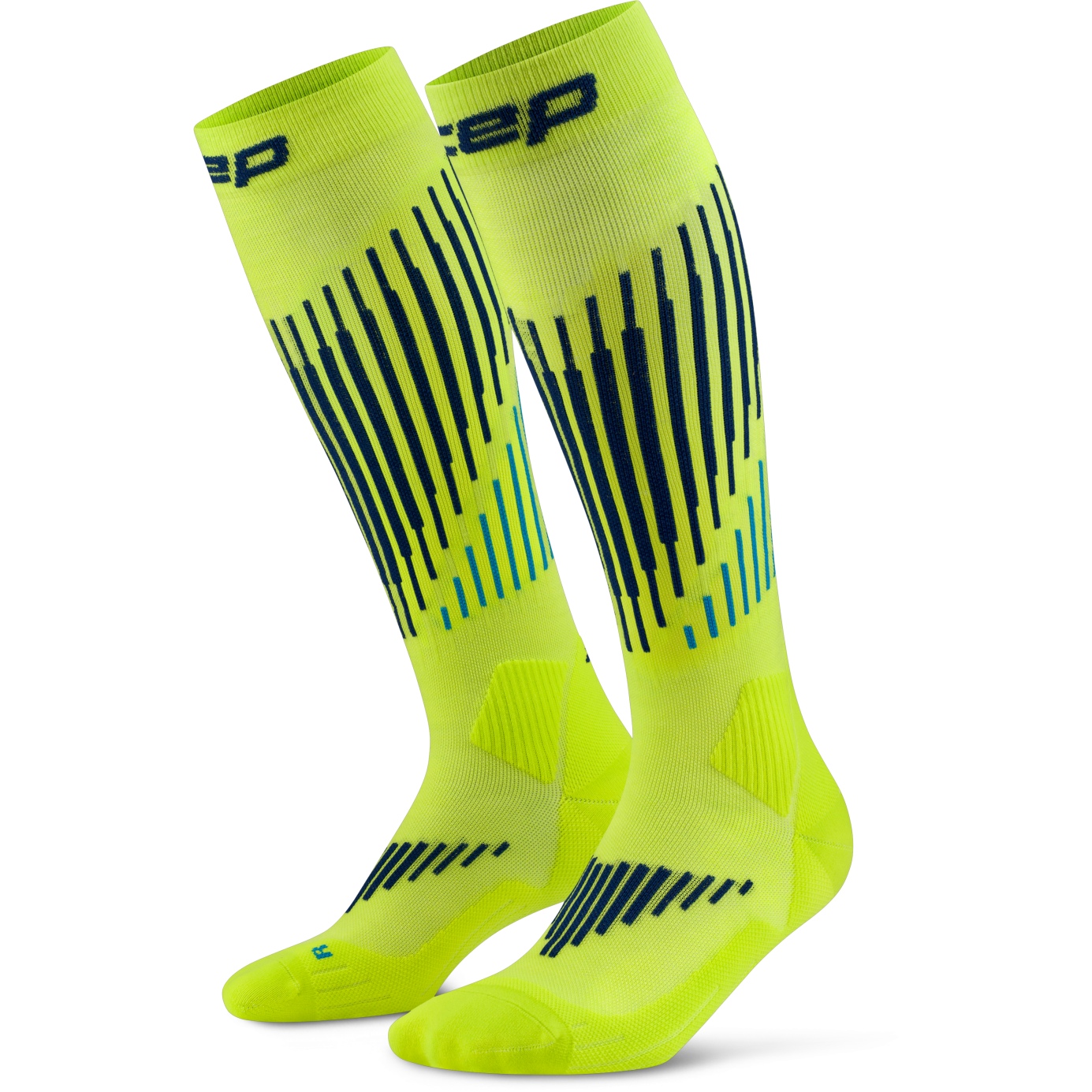 Produktbild von CEP Core Run Merino Tall Kompressionssocken Herren - lime/blue