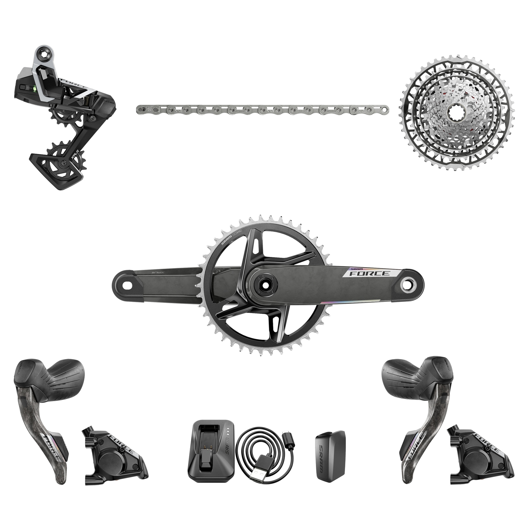 Photo produit de SRAM Groupe de Dérailleur FORCE XPLR AXS | 1x13 Vitesses | E1