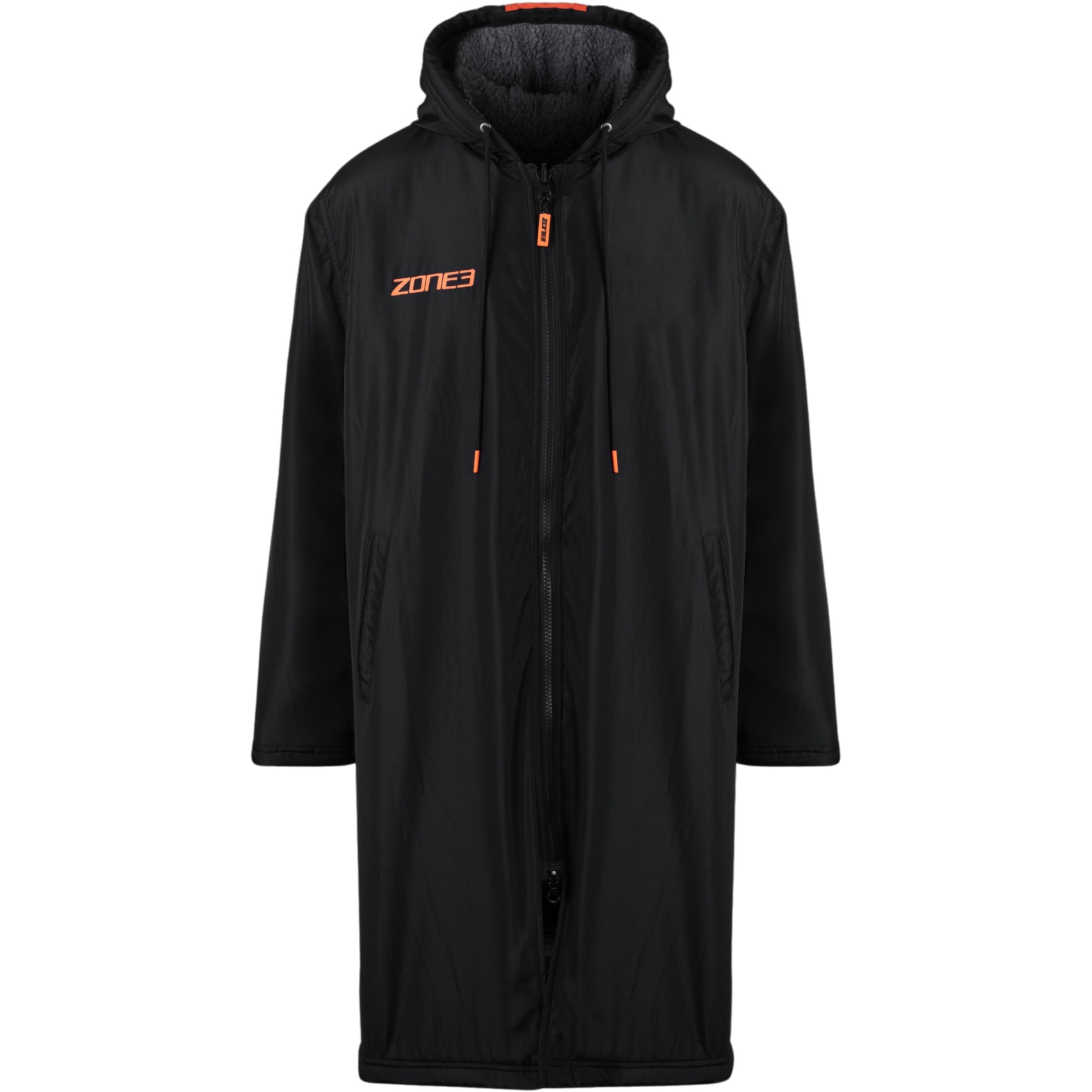 Picture of Zone3 Recycled Parka Robe - black/grey/orange