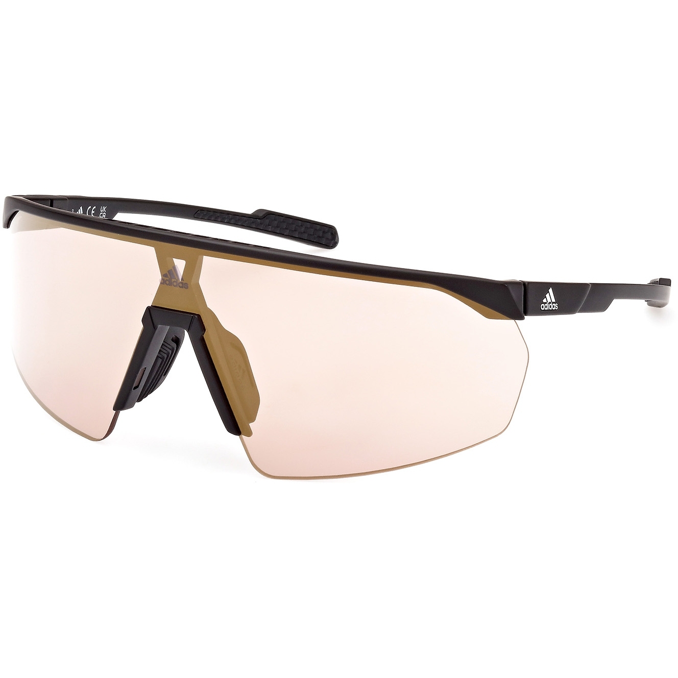 Produktbild von adidas SP0075 Brille - Matte Black / Contrast Mirror Brown