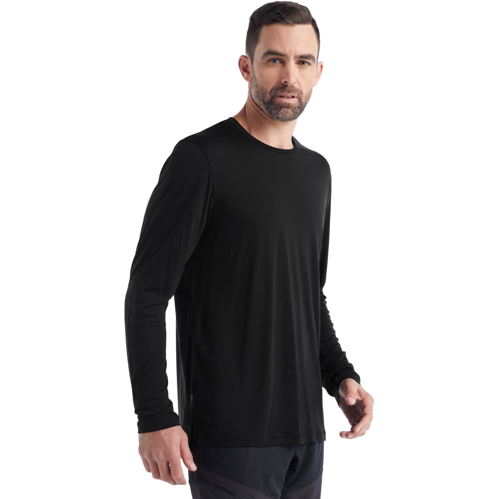 Productfoto van Icebreaker Sphere II Shirt met Lange Mouwen Heren - Zwart