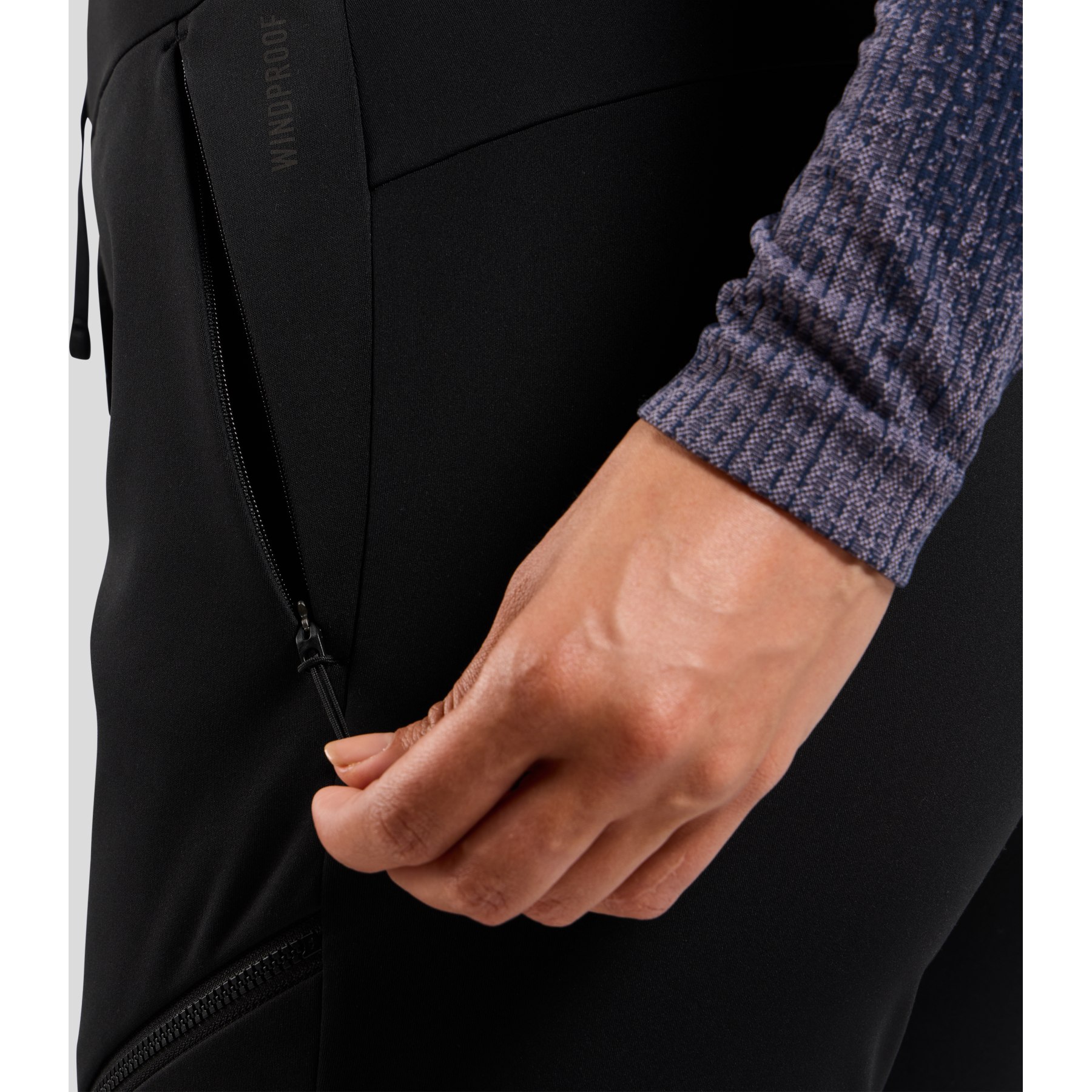 Odlo Zeroweight X-Warm Windproof Cross-Country Pants Women - black