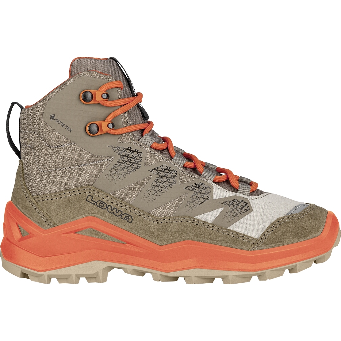 Кроссовки LOWA Maddox Pro GTX Mid Junior Shoes для детей - дюна/пламя (размер 36-40)