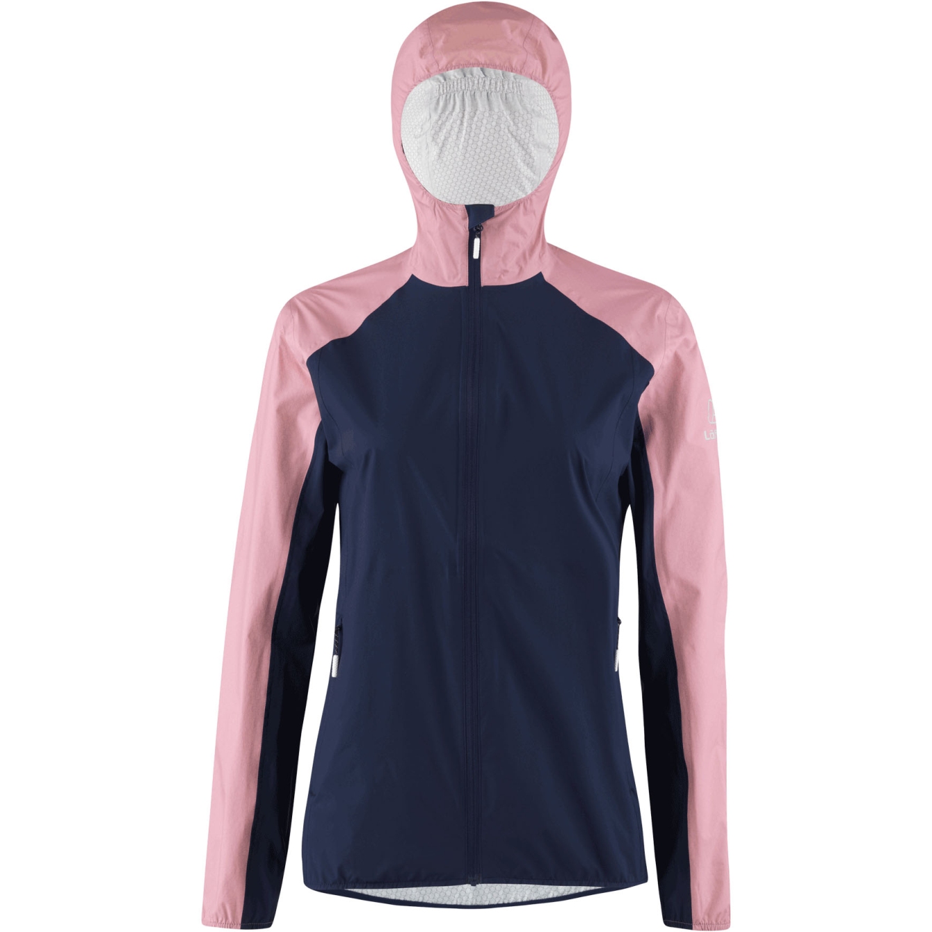 Image of Löffler Aquavent WPM Pocket Hooded Jacket Women - dark blue/rosanne 453