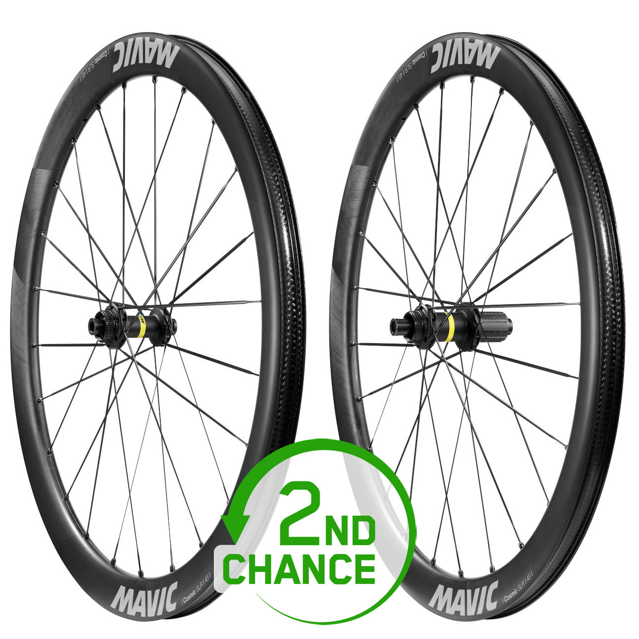 Produktbild von Mavic Cosmic SLR 45 Disc UST Laufradsatz - 28&quot; | Carbon | Hookless | Centerlock - 12x100mm | 12x142mm - Shimano HG L - B-Ware - SC001