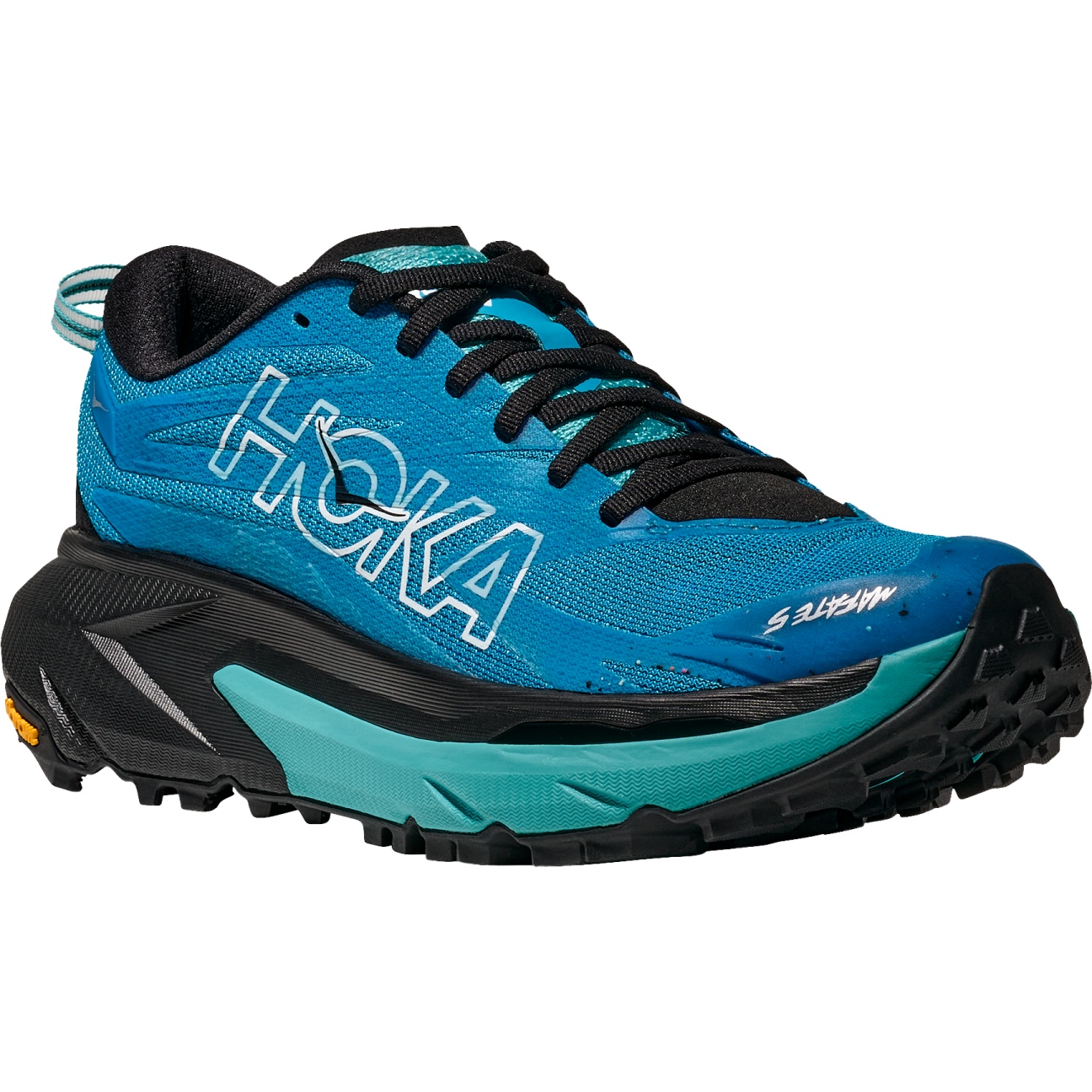 Produktbild von Hoka Mafate 5 Laufschuhe Damen - skyward blue / schwarz
