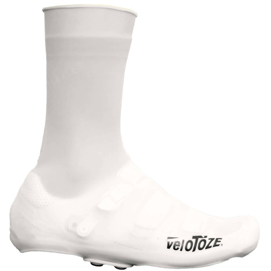 Productfoto van veloToze Silicone Snap Road Shoe Cover - Tall - white