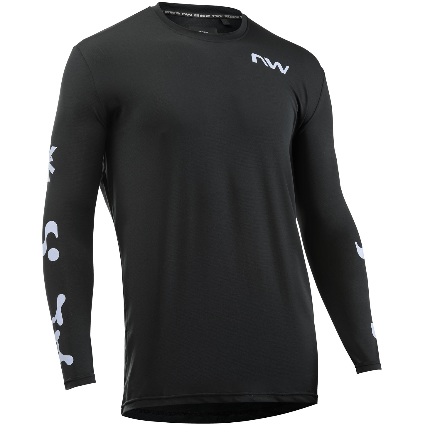 Northwave Xtrail Longsleeve Jersey Men - black/ice grey 154 | BIKE24
