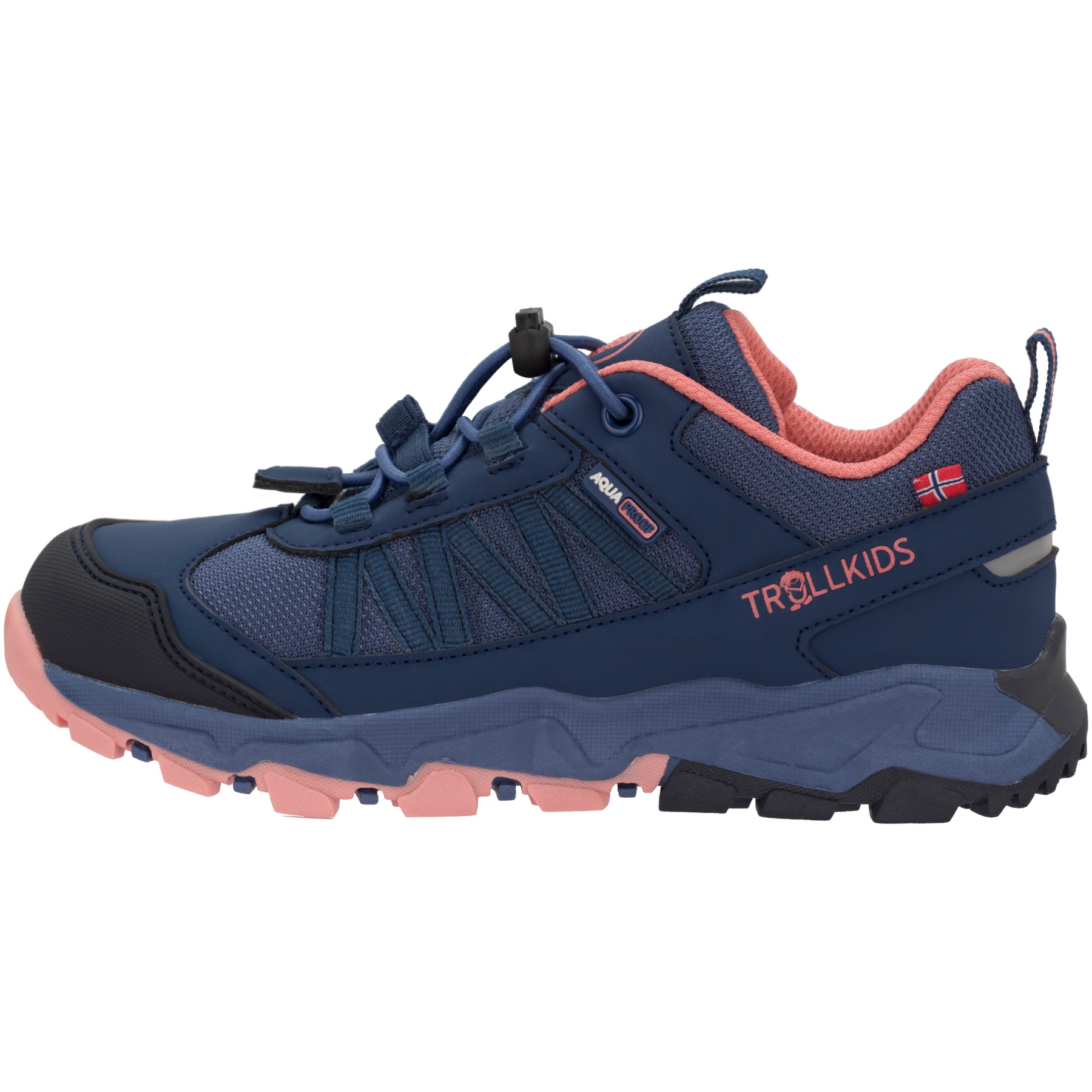 Picture of Trollkids Tronfjell Low Kids Hiker Shoes - Lotus Blue/Dahlia