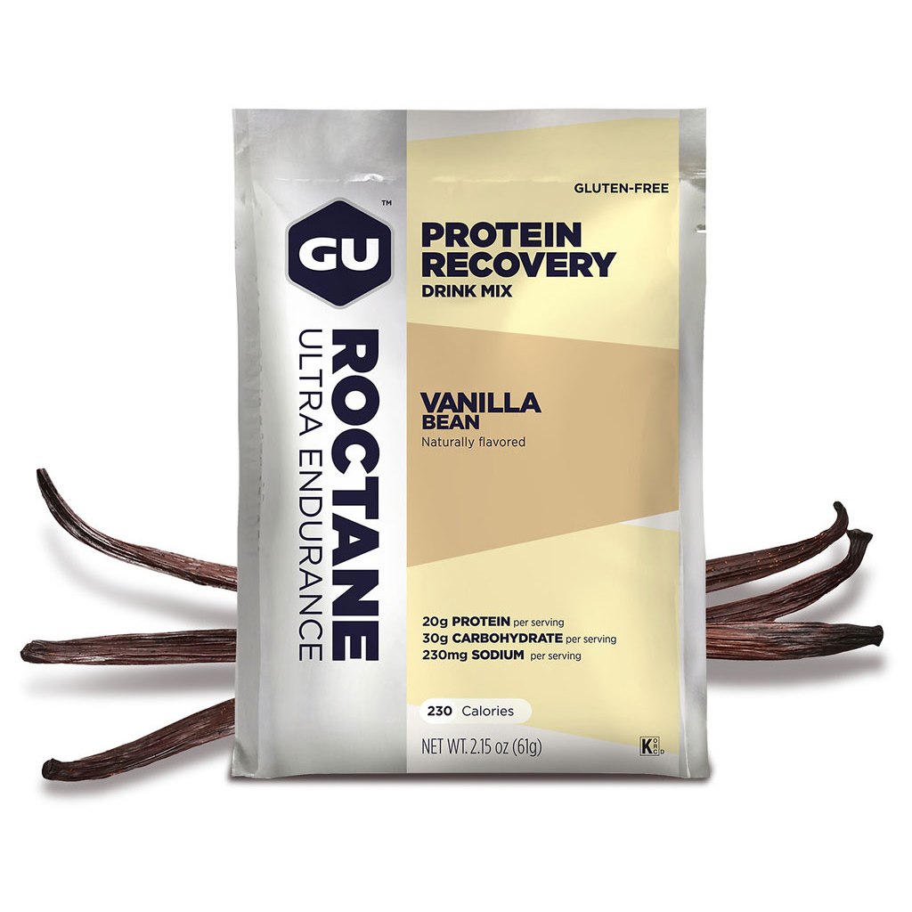 Produktbild von GU Roctane Recovery Protein Drink Mix (Vanilla Bean) - Getränkepulver - 5x61g