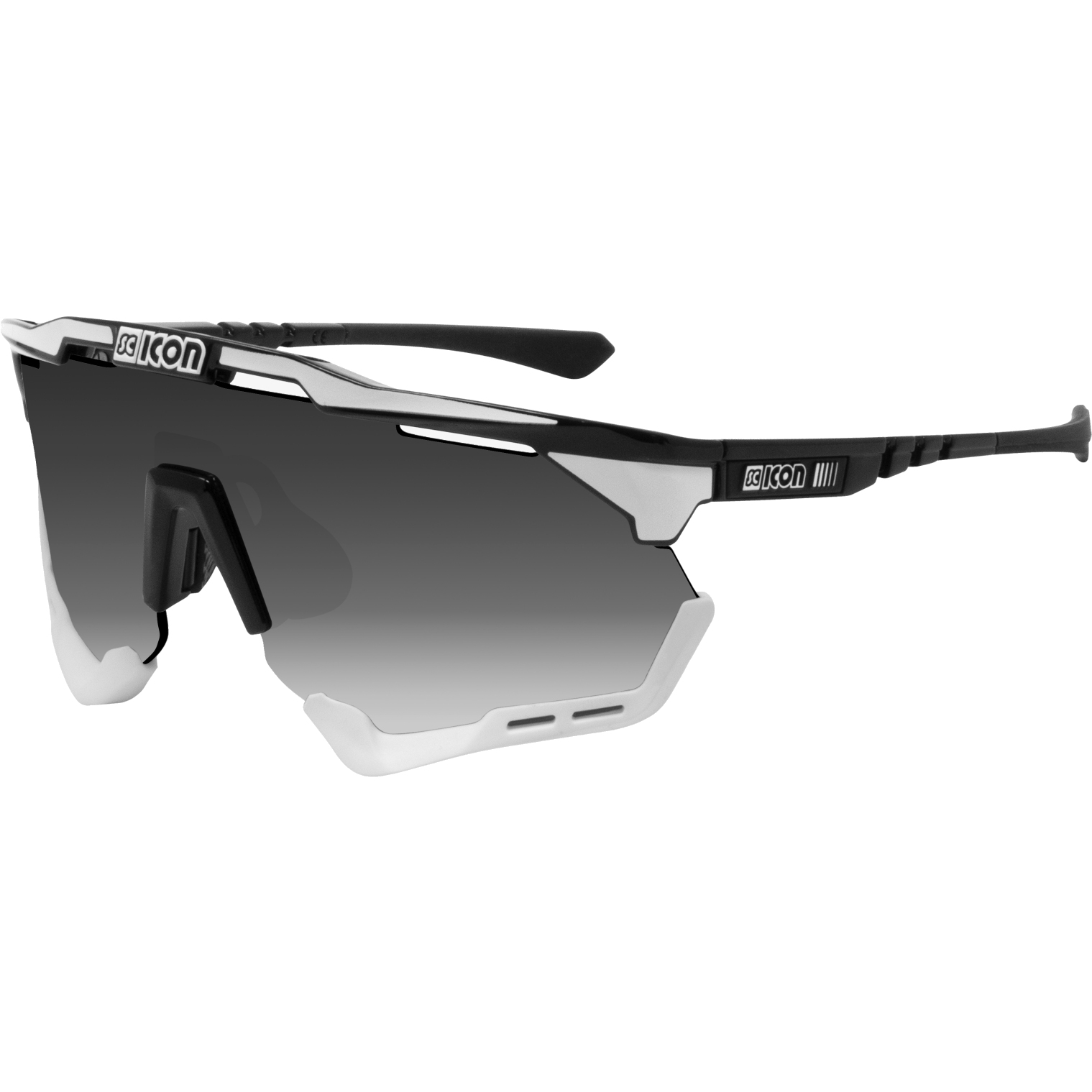Produktbild von Scicon Aeroshade XL Brille - Black White / Multimirror Silver + Clear