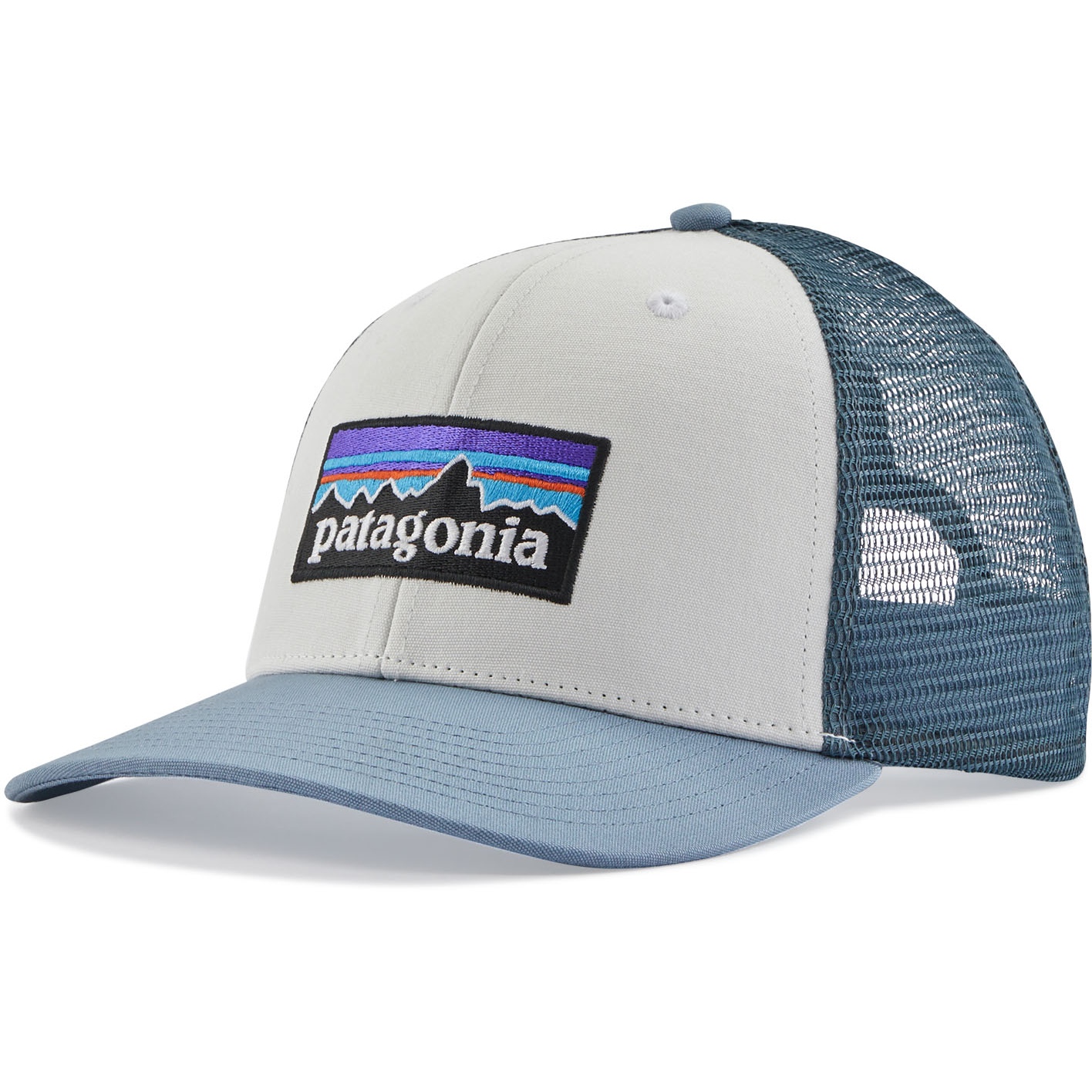 Picture of Patagonia P-6 Logo Trucker Hat - White w/Light Plume Grey