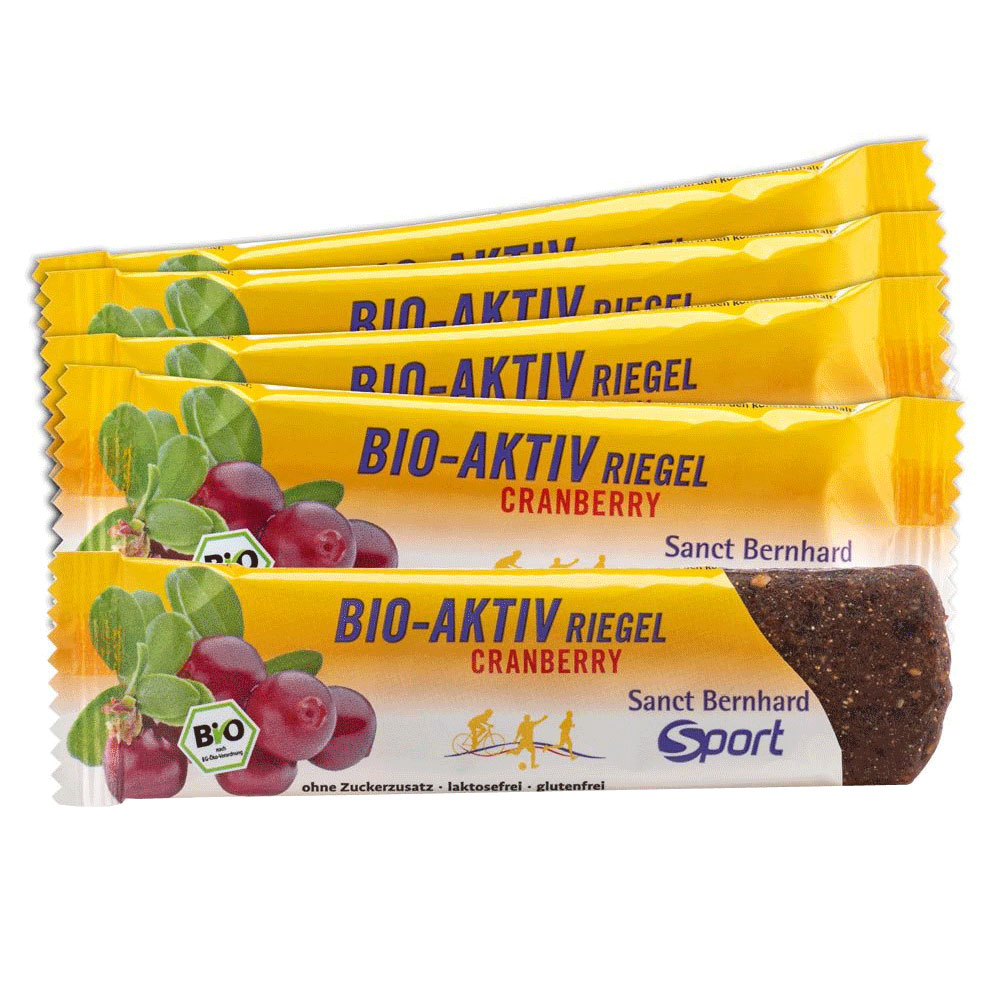 Produktbild von Sanct Bernhard Sport BIO-Aktiv-Riegel mit Kohlenhydraten - 20x40g