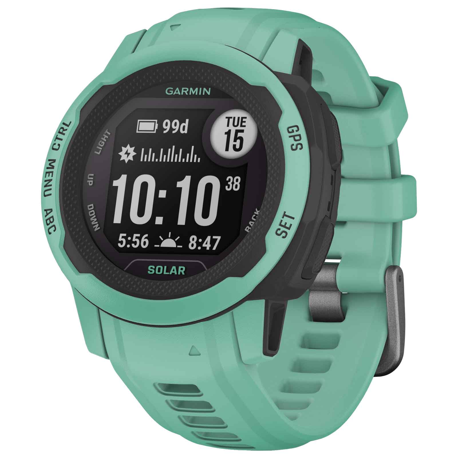 Produktbild von Garmin Instinct 2S Solar GPS Smartwatch Standard Edition - pastellgrün