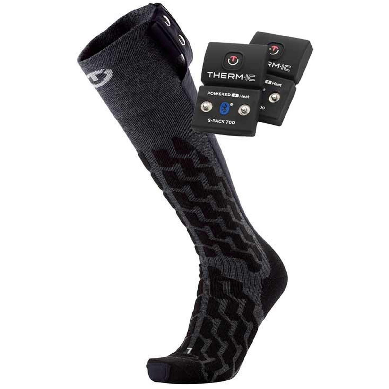 Produktbild von therm-ic Powersock Set - Heat Fusion Uni Beheizbare Socken + Akku S-Pack 700 BT ND - schwarz