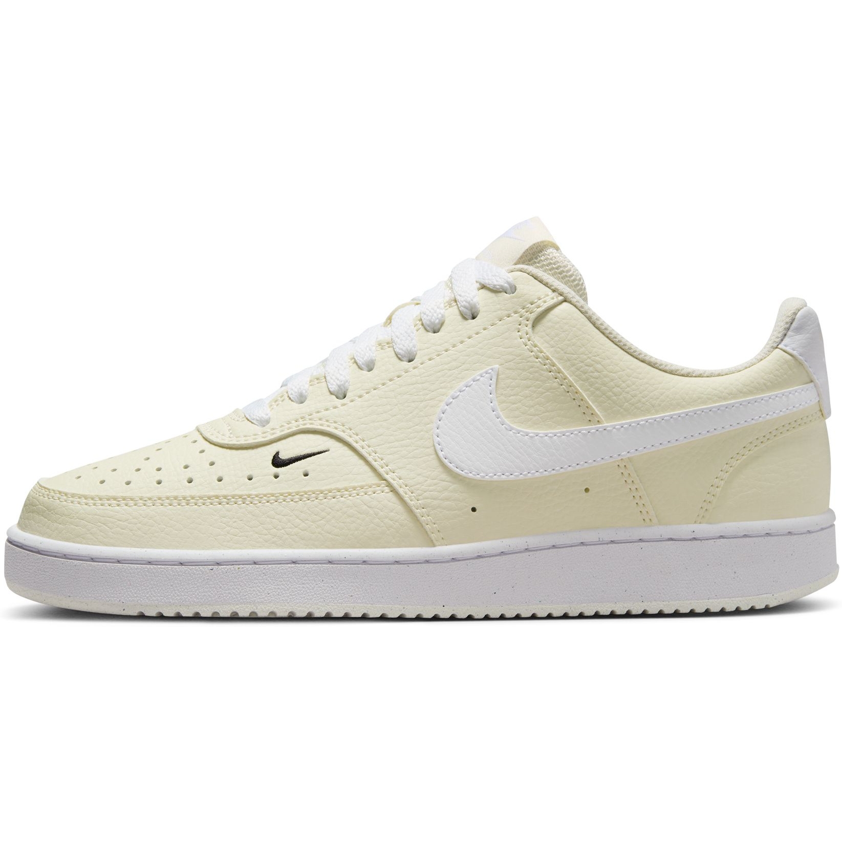 Image of Nike Court Vision Low Better Nature Shoes Women - white/pale ivory-black FV9952-100