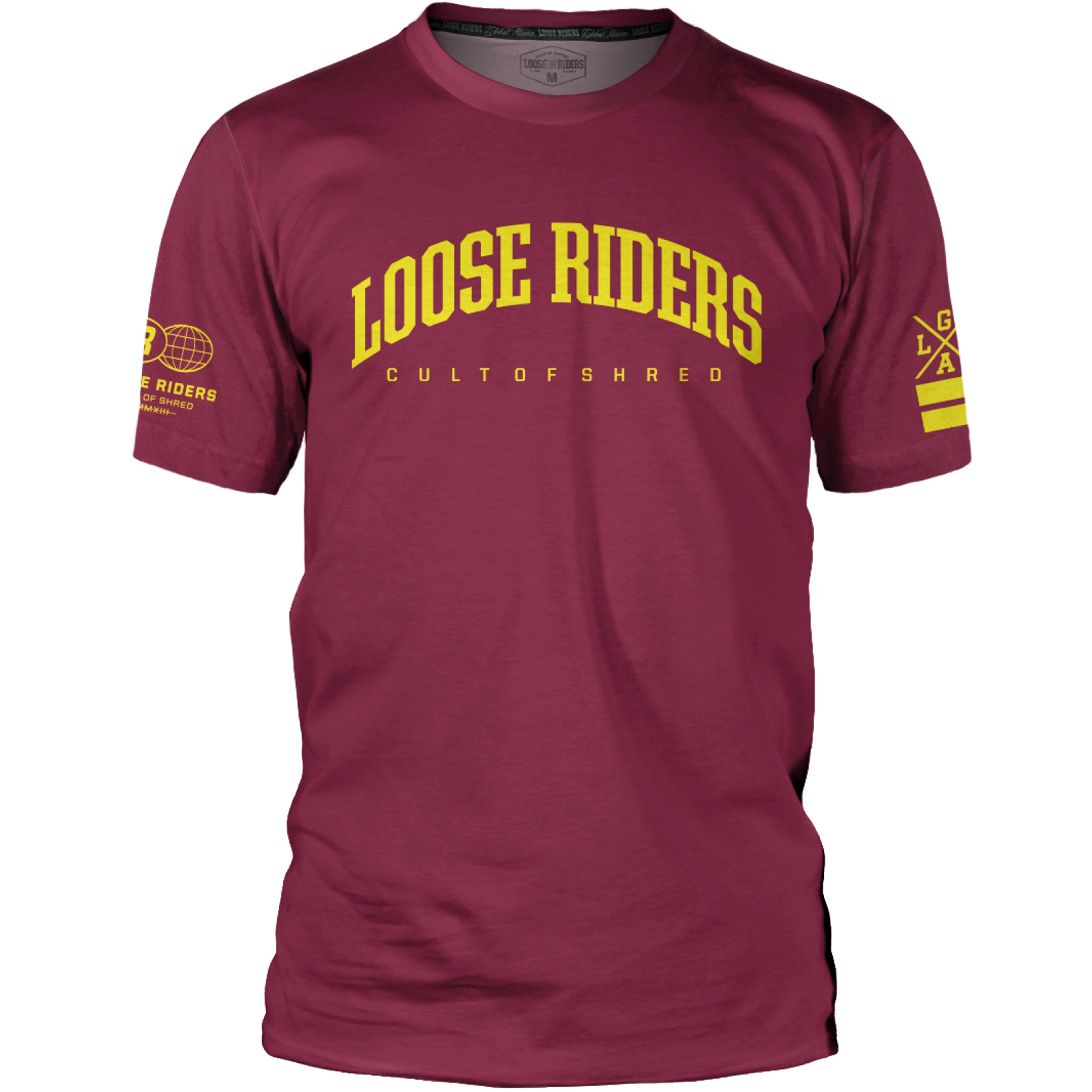 Productfoto van Loose Riders Sender Technisch Shirt met Korte Mouwen - Classic Burgundy