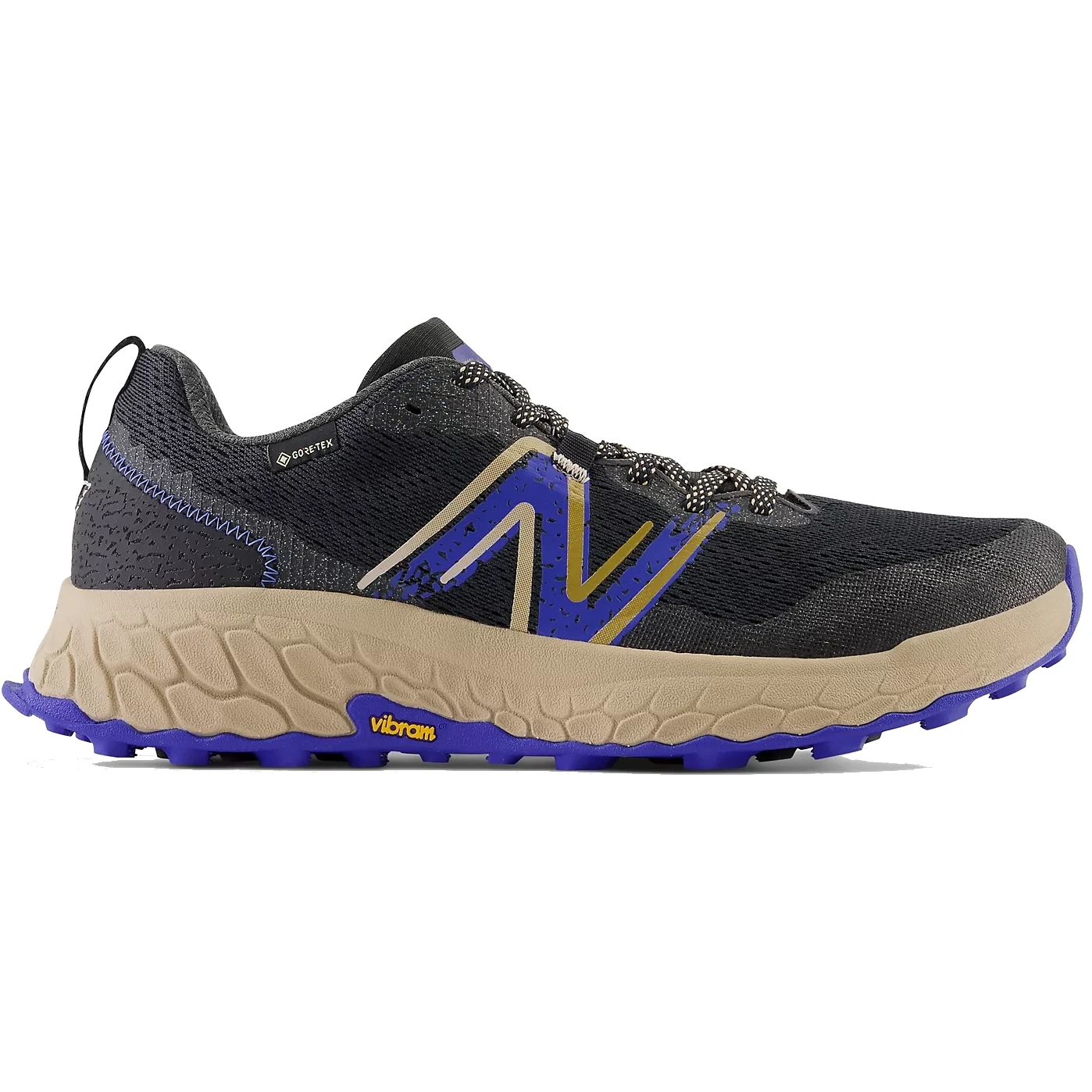 Picture of New Balance Fresh Foam X Hierro v7 GTX Trail Running Shoes - Black/Marine Blue