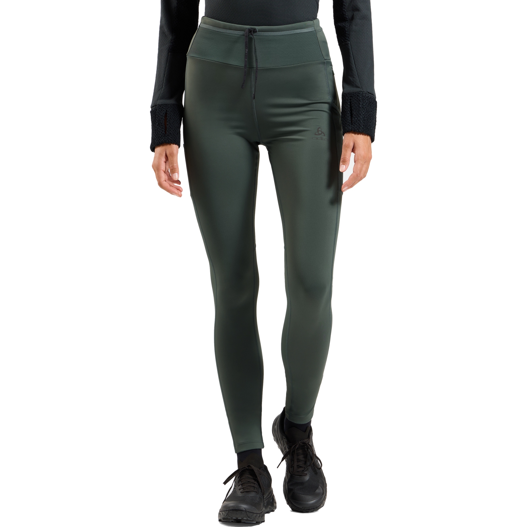 Collant sport d'hiver femme Active Warm Eco - ODLO - NOIR - Bongénie