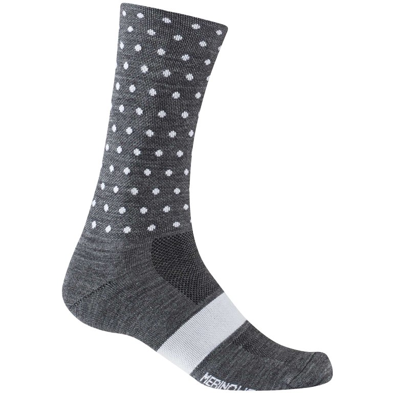 Picture of Giro Seasonal Merino Wool Socks - charcoal/white dots