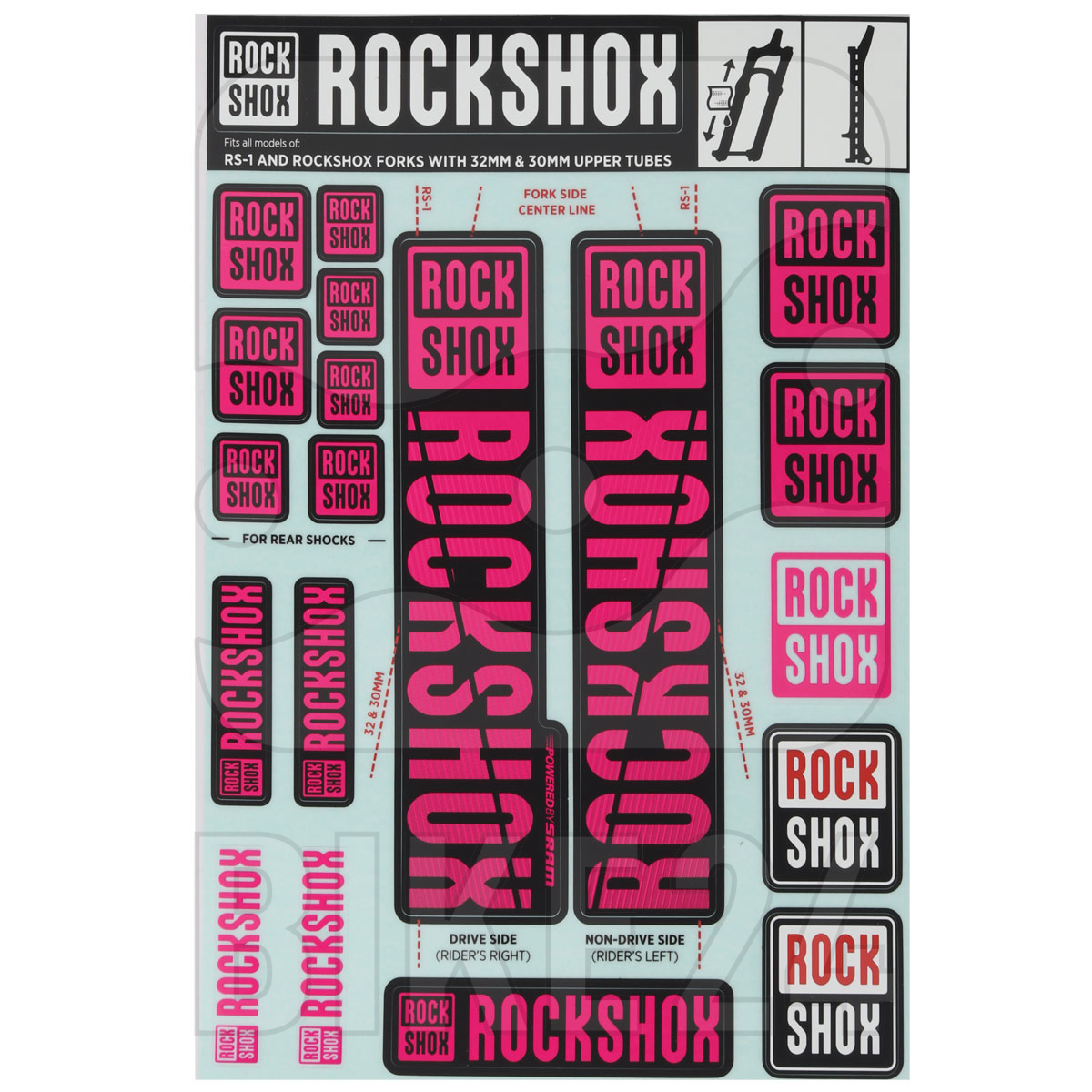 STAR SAM Aufkleber Für Rock Shox Lyrik 2018-29 Zoll / 1 Cm, Lila