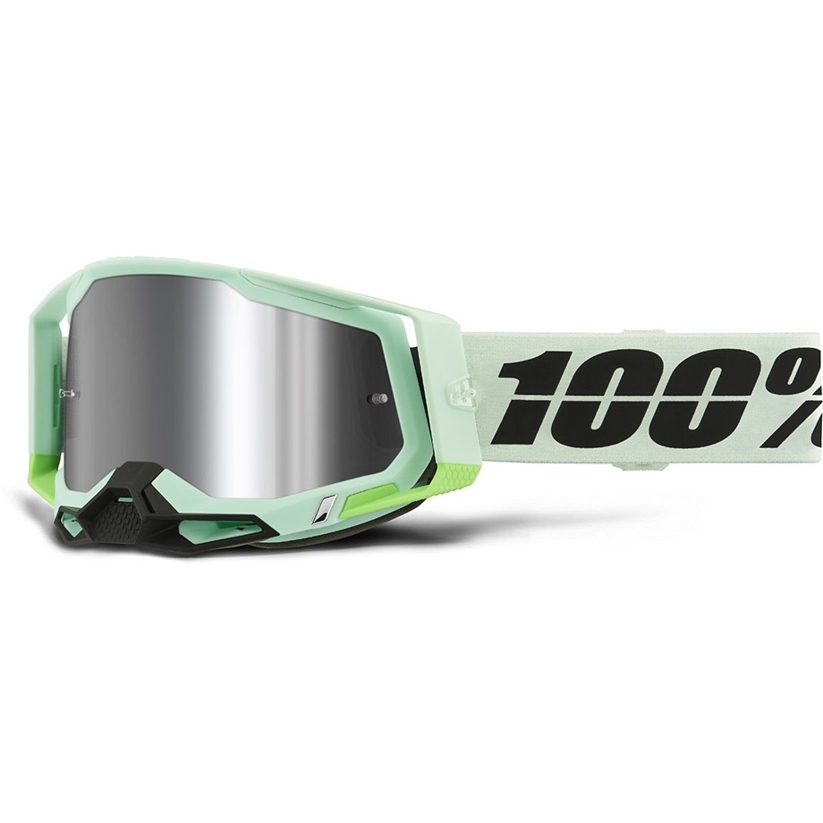 Produktbild von 100% Racecraft 2 Goggle - Mirror Lens - Palomar / Silver + Clear