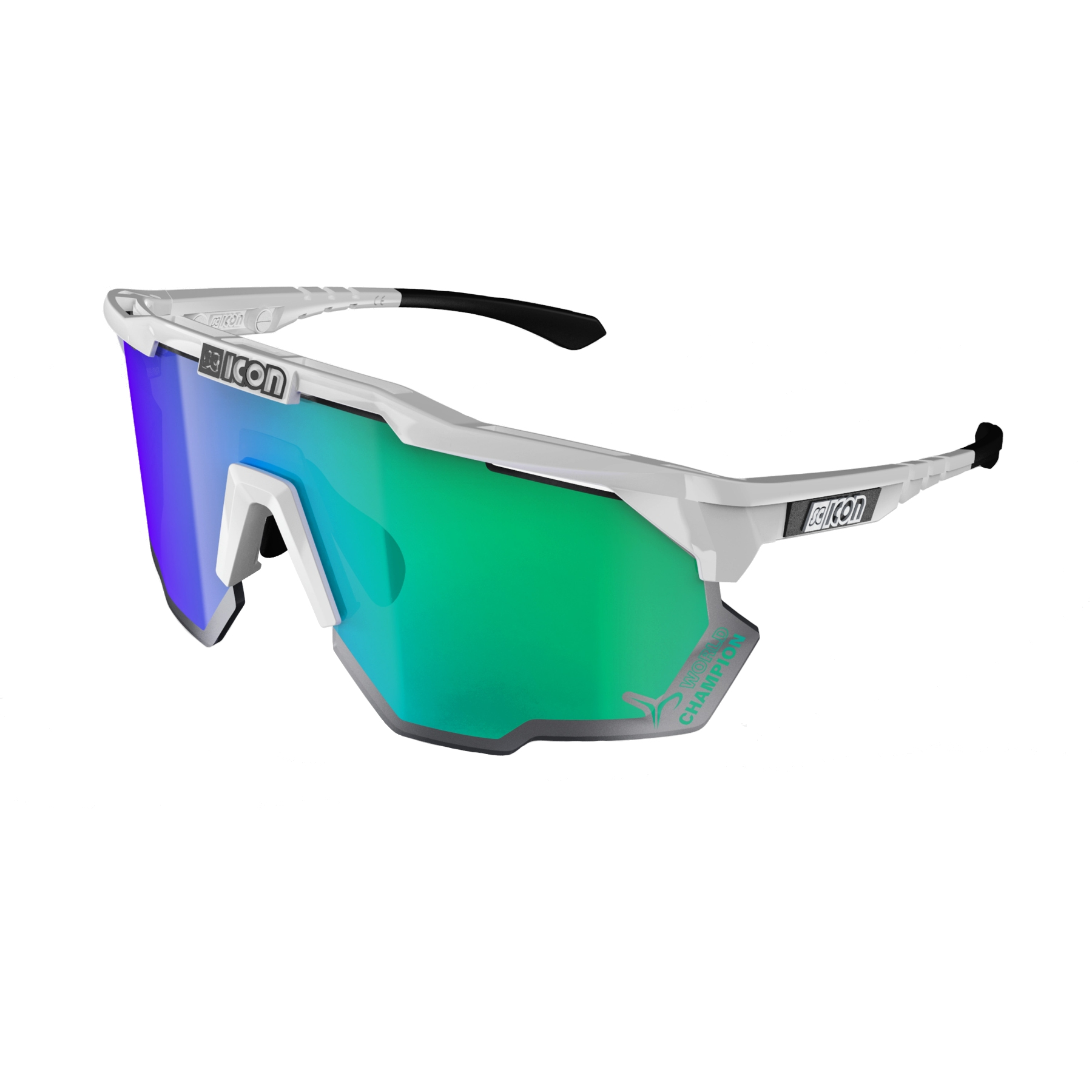 Produktbild von Scicon Aeroshade Kunken Brille - TP World Champion - White Gloss / Multimirror Green