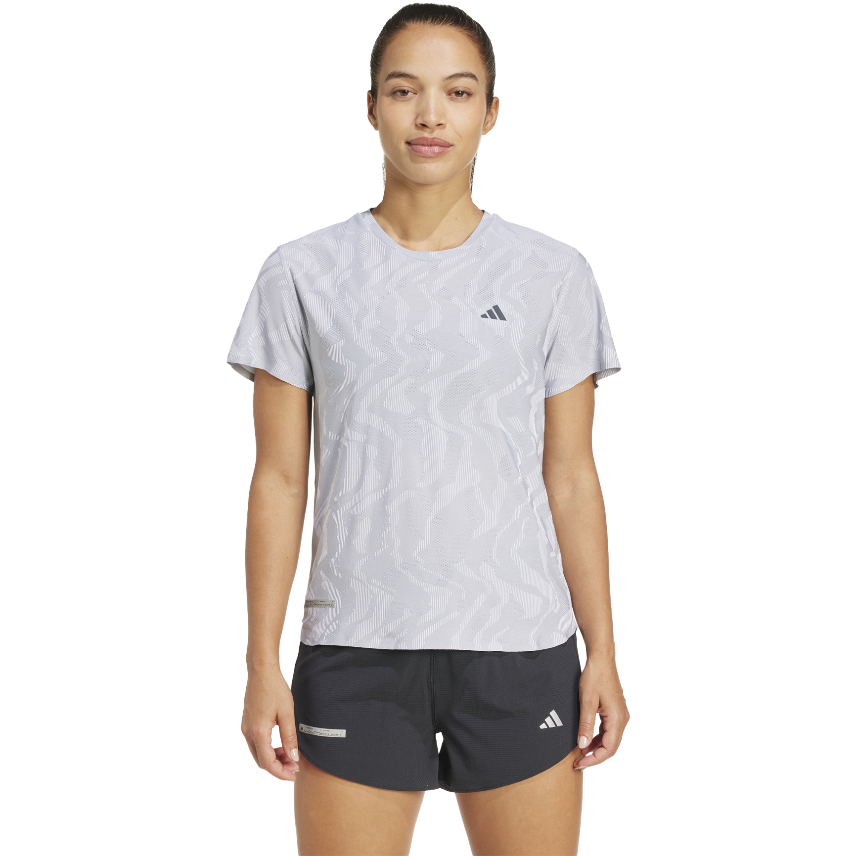 adidas Ultimate HEAT.RDY Engineered Laufshirt Damen halo silver IY0719