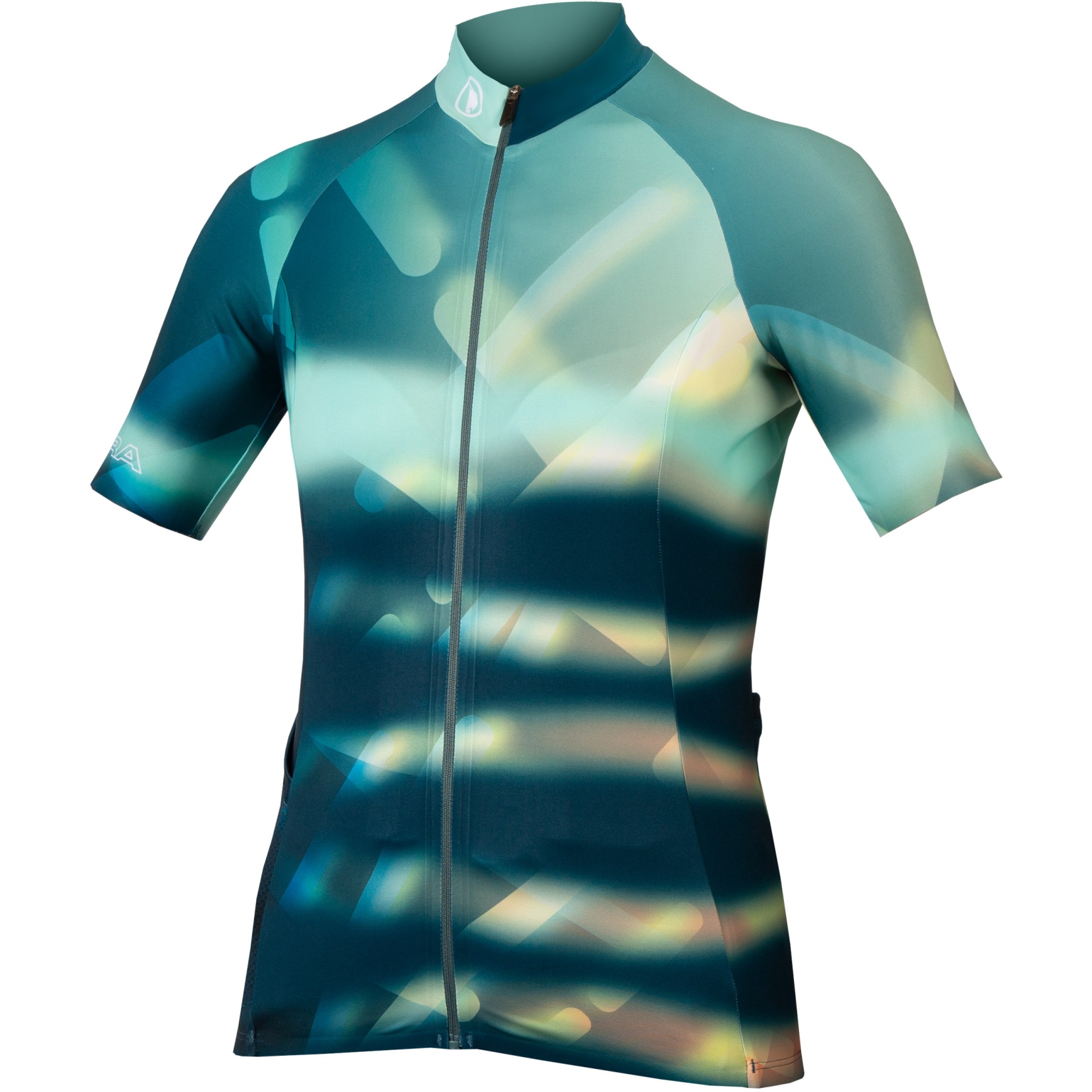 Productfoto van Endura Virtual Texture Trui met Korte Mouwen Dames - glacier blue