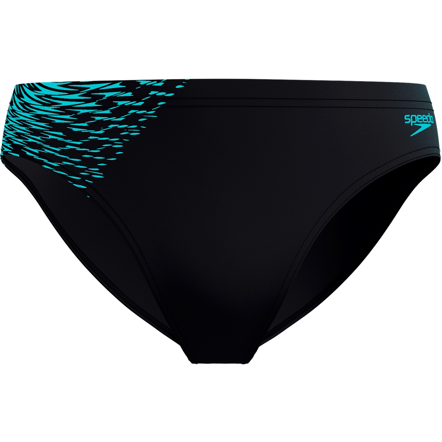 Speedo End+ Tech Panel 7cm Brief Men - black/turquoise gem | BIKE24