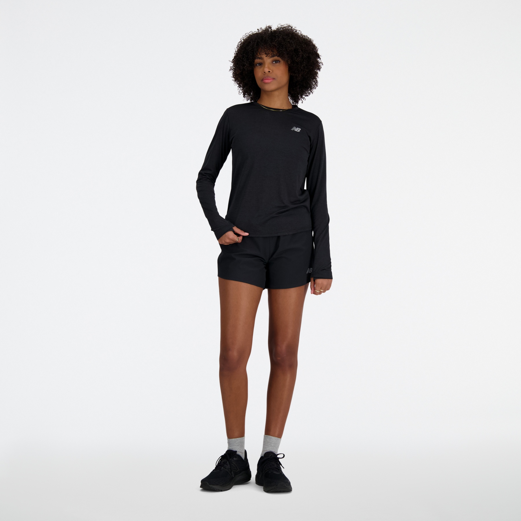 New Balance Athletics Longsleeve Shirt Women - Black Heather | BIKE24
