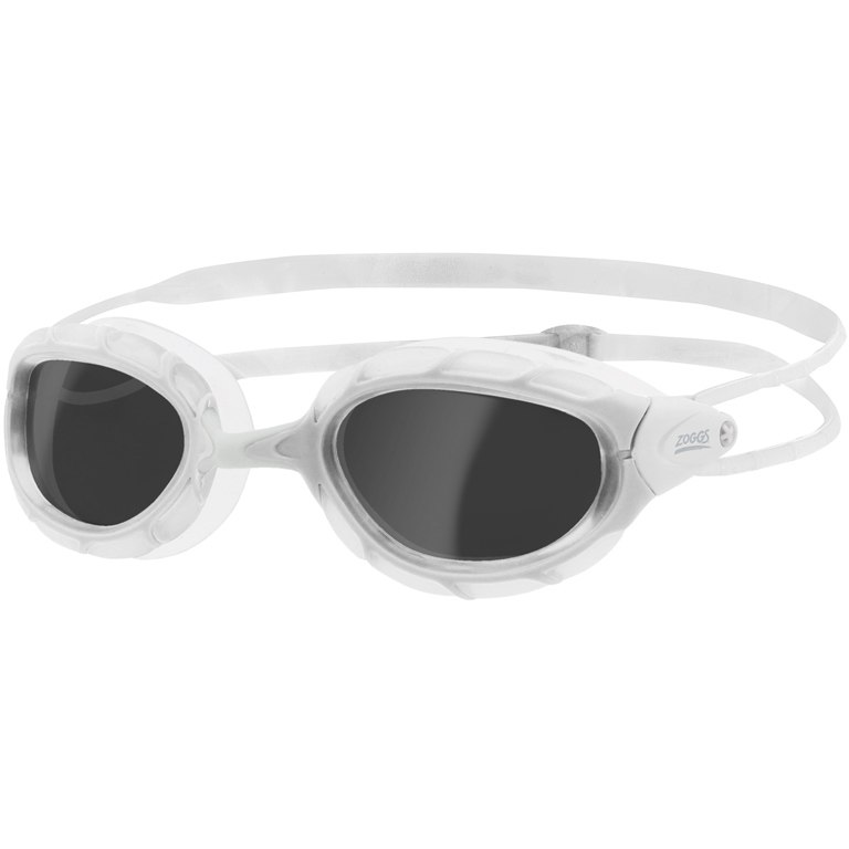 Picture of Zoggs Predator Swimming Goggles - Tint Smoke Lenses - Regular Fit - White/White