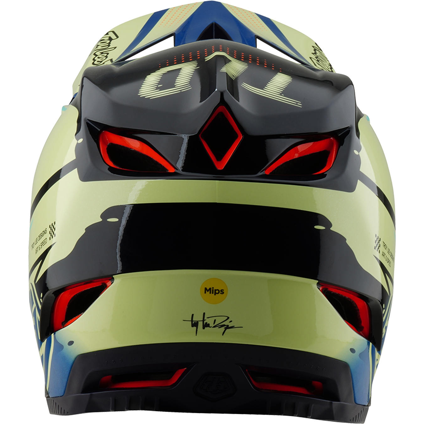 Troy Lee Designs D4 Composite MIPS Helmet - Drip Glo Yellow | BIKE24