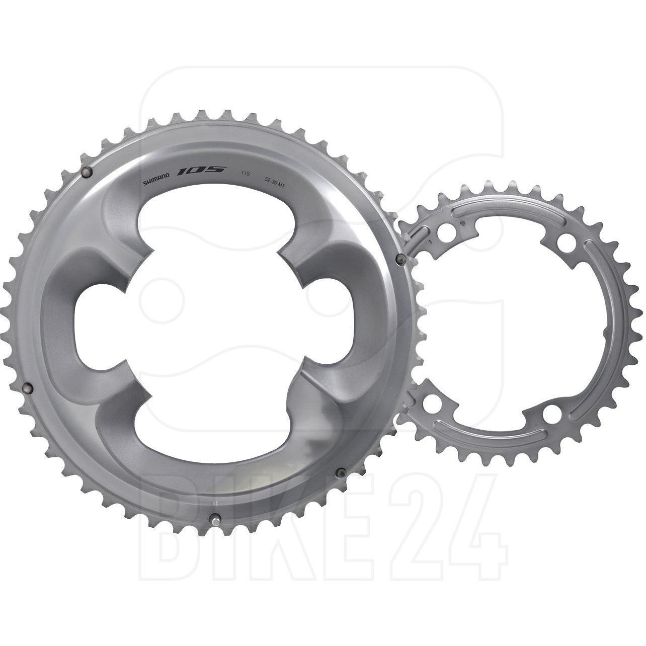 Image of Shimano Chainring - 2x11-speed | for 105 FC-R7000 Crankset - silver