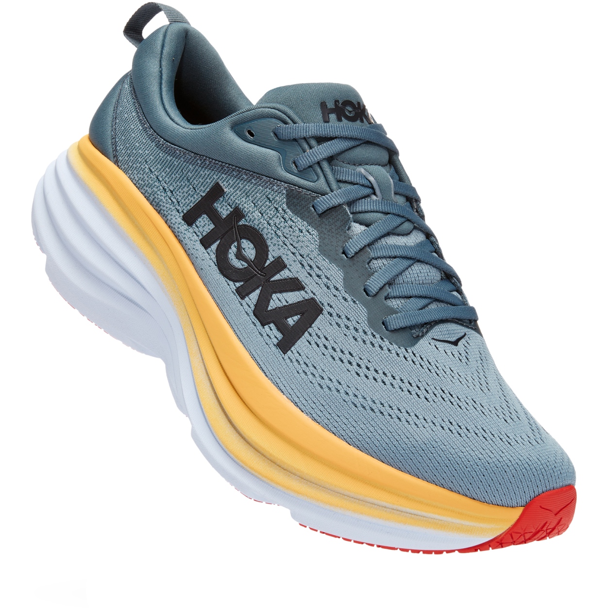 Picture of Hoka Bondi 8 Wide Running Shoes - goblin blue / mountain spring