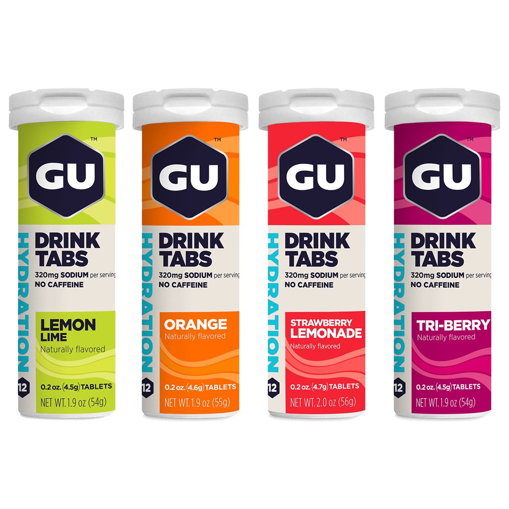Produktbild von GU Hydration Drink Tabs 4 Sorten Testpaket - 4x 12 Stk.