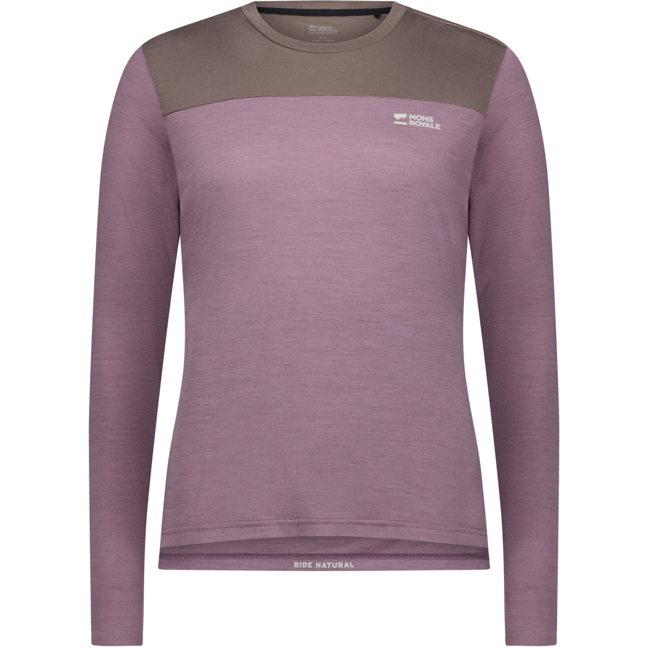 Produktbild von Mons Royale Diversion Merino Fahrrad-Langarmtrikot Damen - mauve / iron