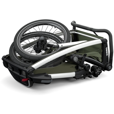 Thule Chariot Lite Double - Bike Trailer for 2 Kids - vintage green | BIKE24