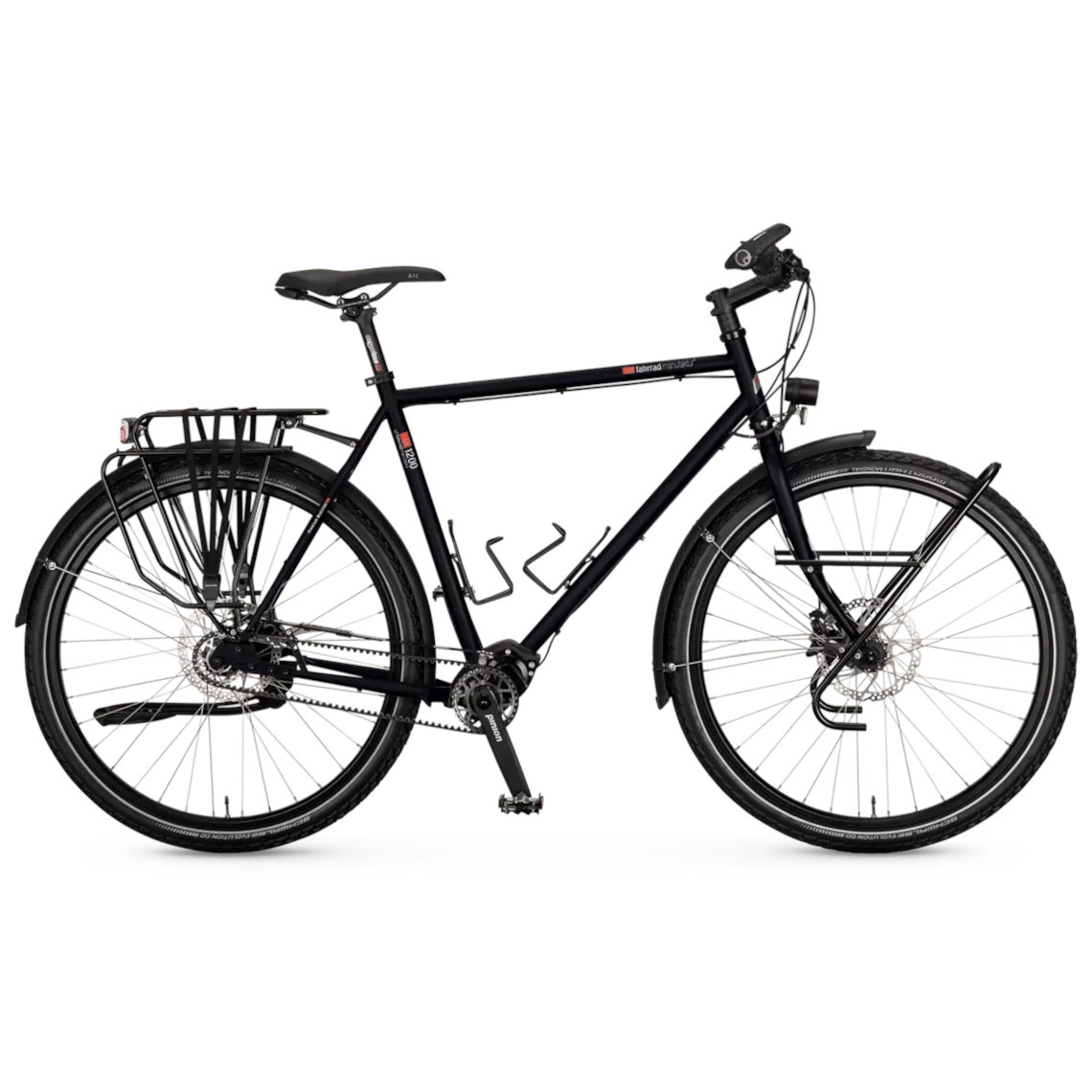 Productfoto van vsf fahrradmanufaktur TX-1200 Pinion -  Men Trekking Bike with Belt Drive - 2023 - ebony matt