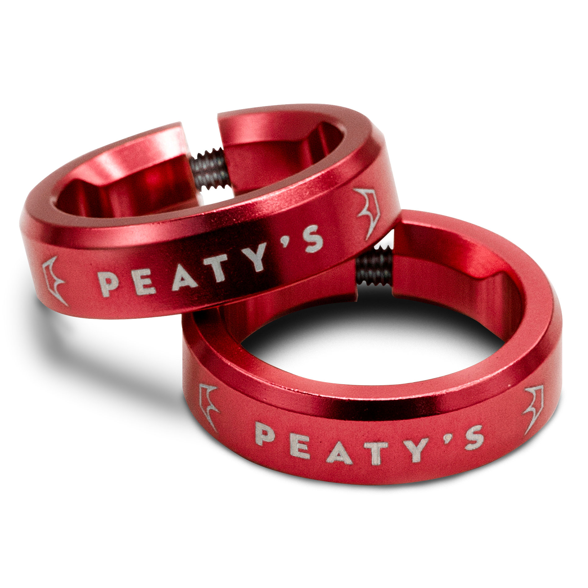 Picture of Peaty&#039;s Monarch Grips Lockrings Clamp Ring - Red