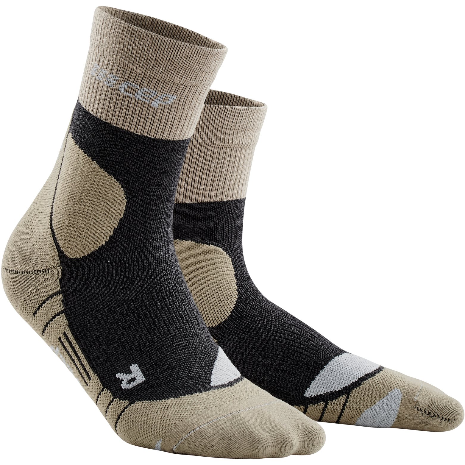 Picture of CEP Hiking Merino Mid Cut Compression Socks Women - sand/grey