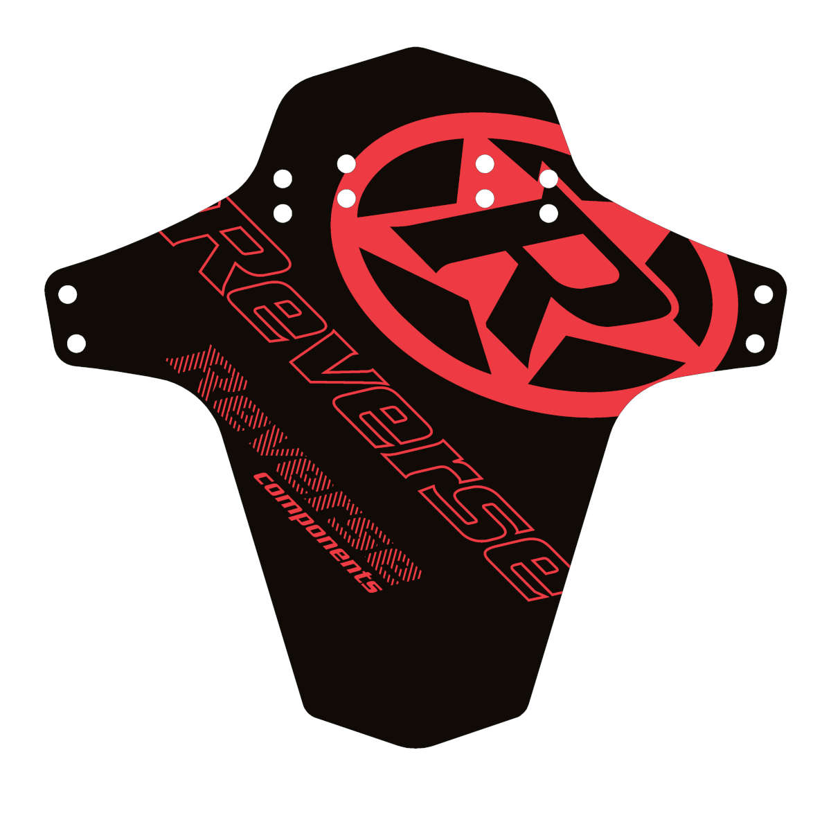 Bild von Reverse Components Mudfender Schutzblech - Reverse Logo - schwarz/rot