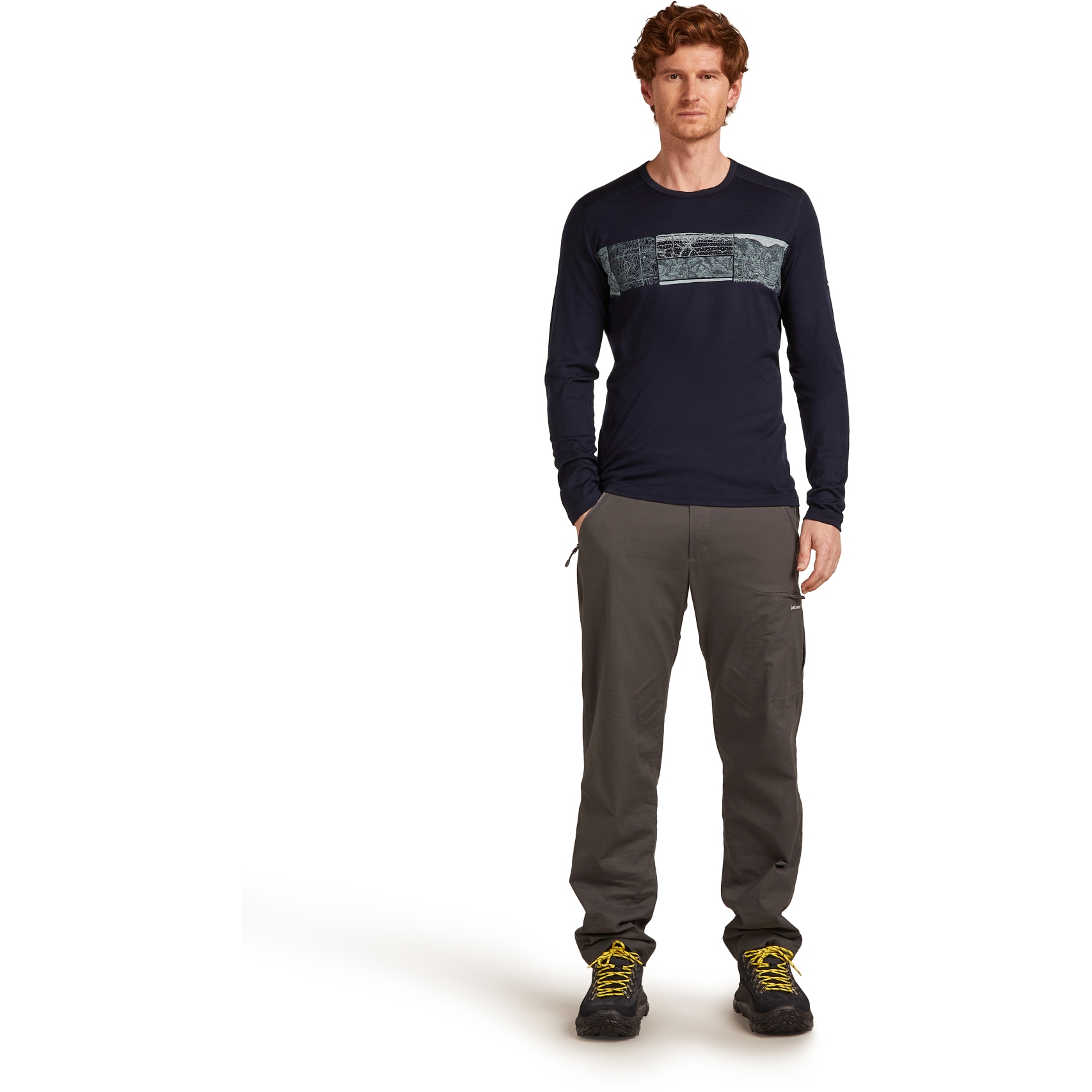 Icebreaker Merino 200 Oasis Long Sleeve Crewe Elevation Line