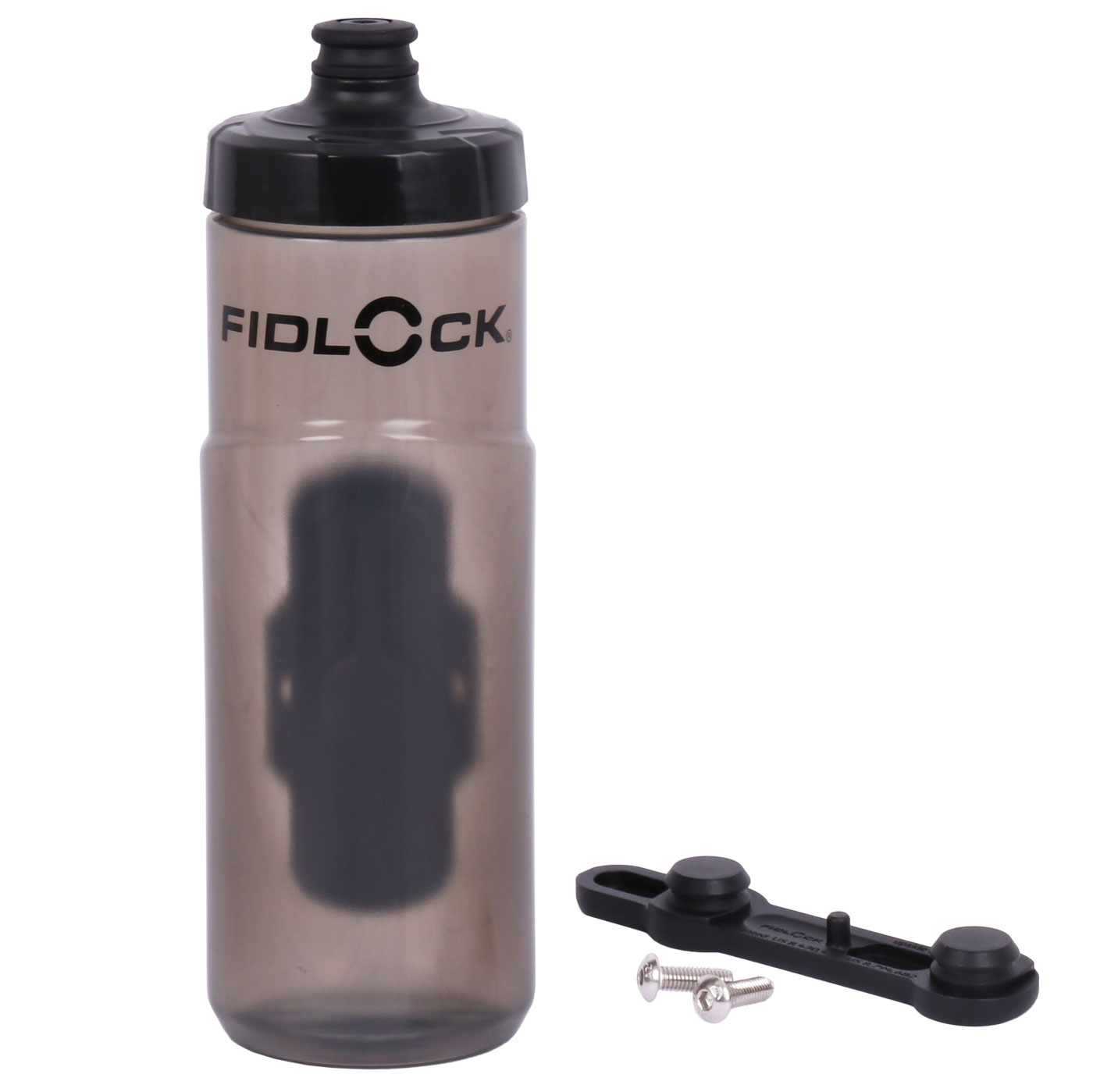 Produktbild von Fidlock Bottle Twist Set Trinkflasche 600 ml + Bike Base Halterung - Sonderangebot - transparent schwarz