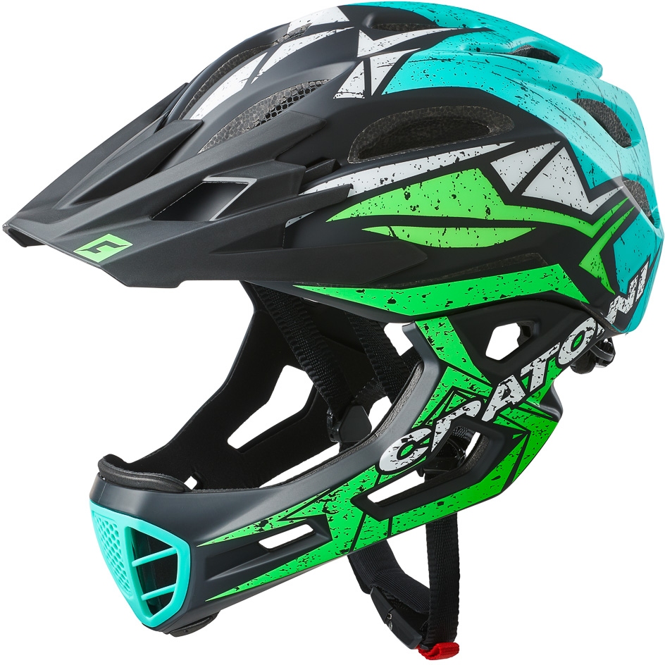 Produktbild von CRATONI C-Maniac Pro Fullface Helm - black-lime-turquoise matt